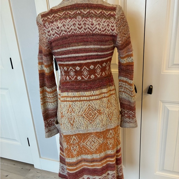 Free People Red and Orange Striped Cardigan - Picture 4 of 6